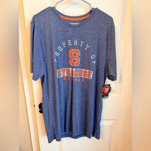 NWT Men’s Colosseum Blue Heather Syracuse 'Property of' Tee Orange Logo Size